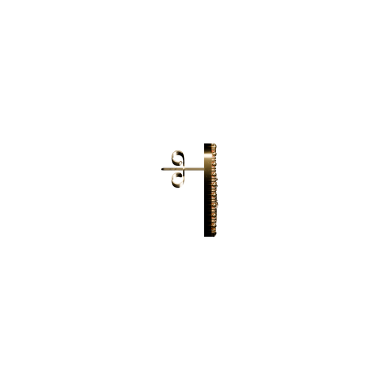 Gold-plated 925 sterling silver Khanjer earrings with detailed Omani khanjar motif