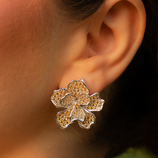 Dhalia Earrings - Yellow
