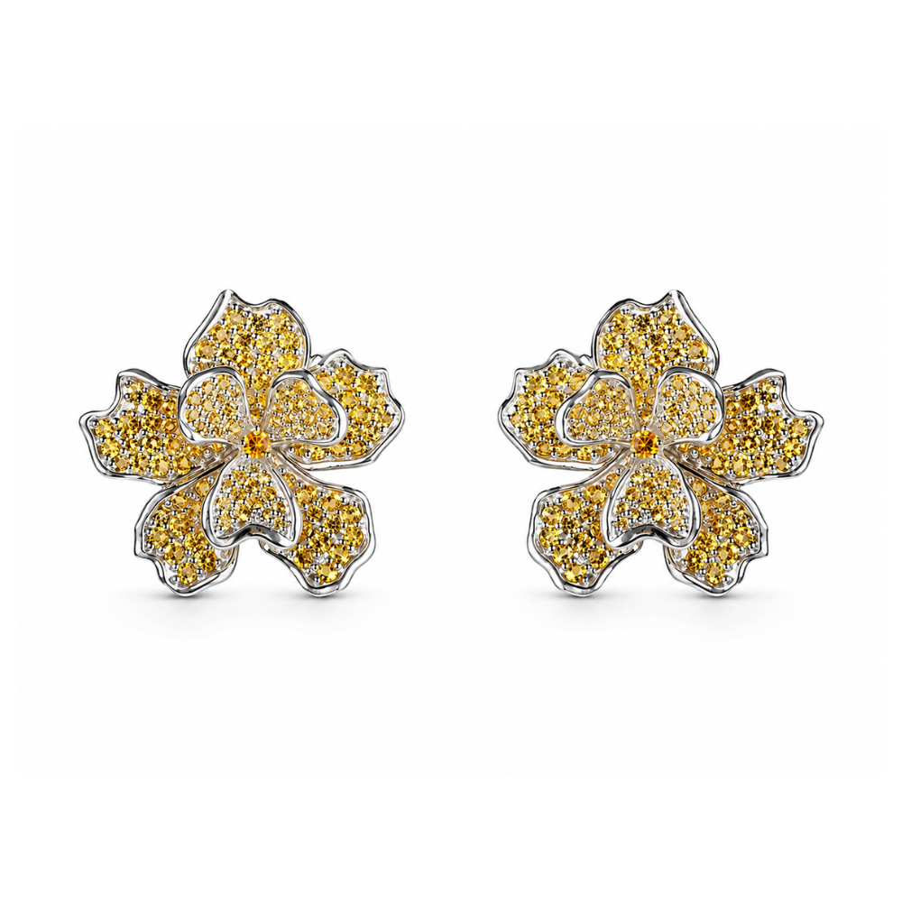 Dhalia Earrings - Yellow