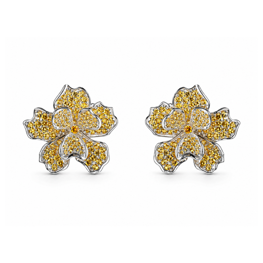 Dhalia Earrings - Yellow