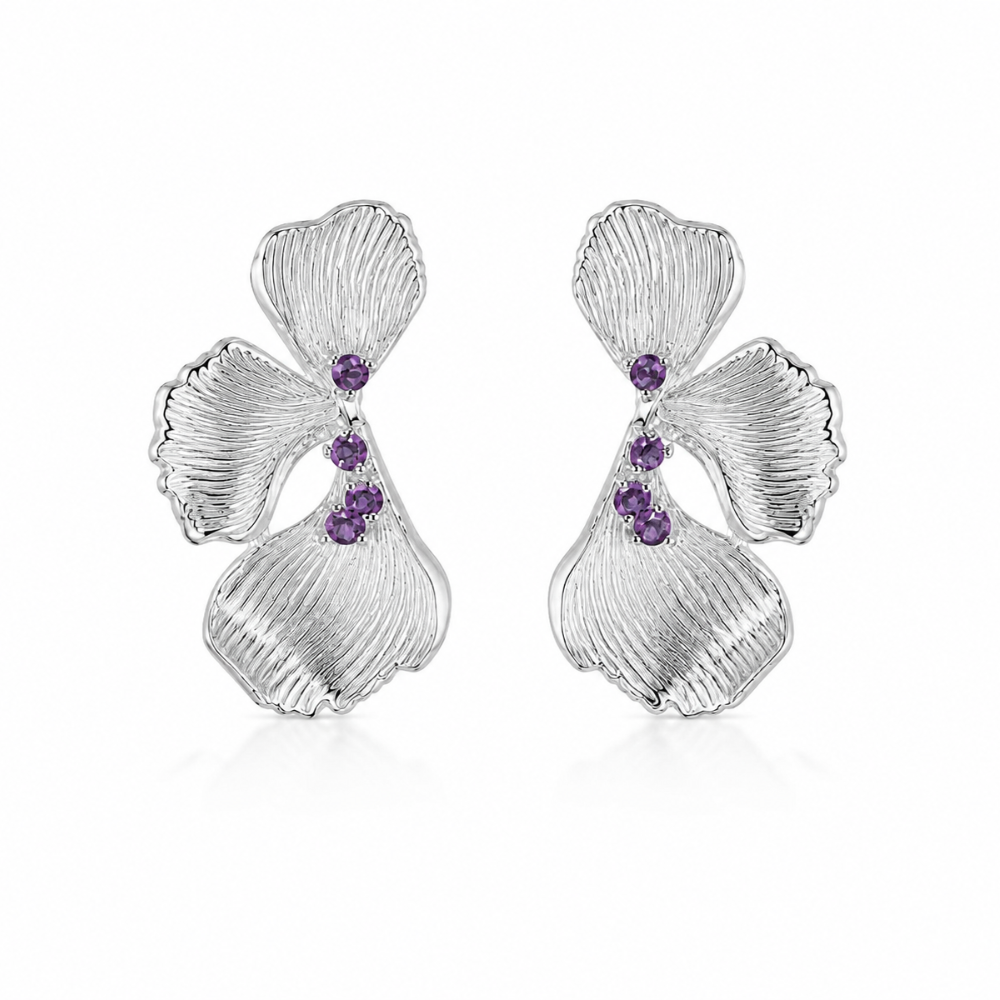 Iris Earrings - Silver