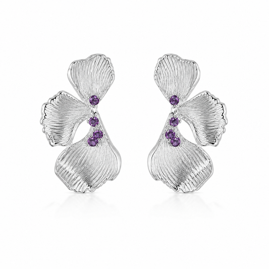 Iris Earrings - Silver