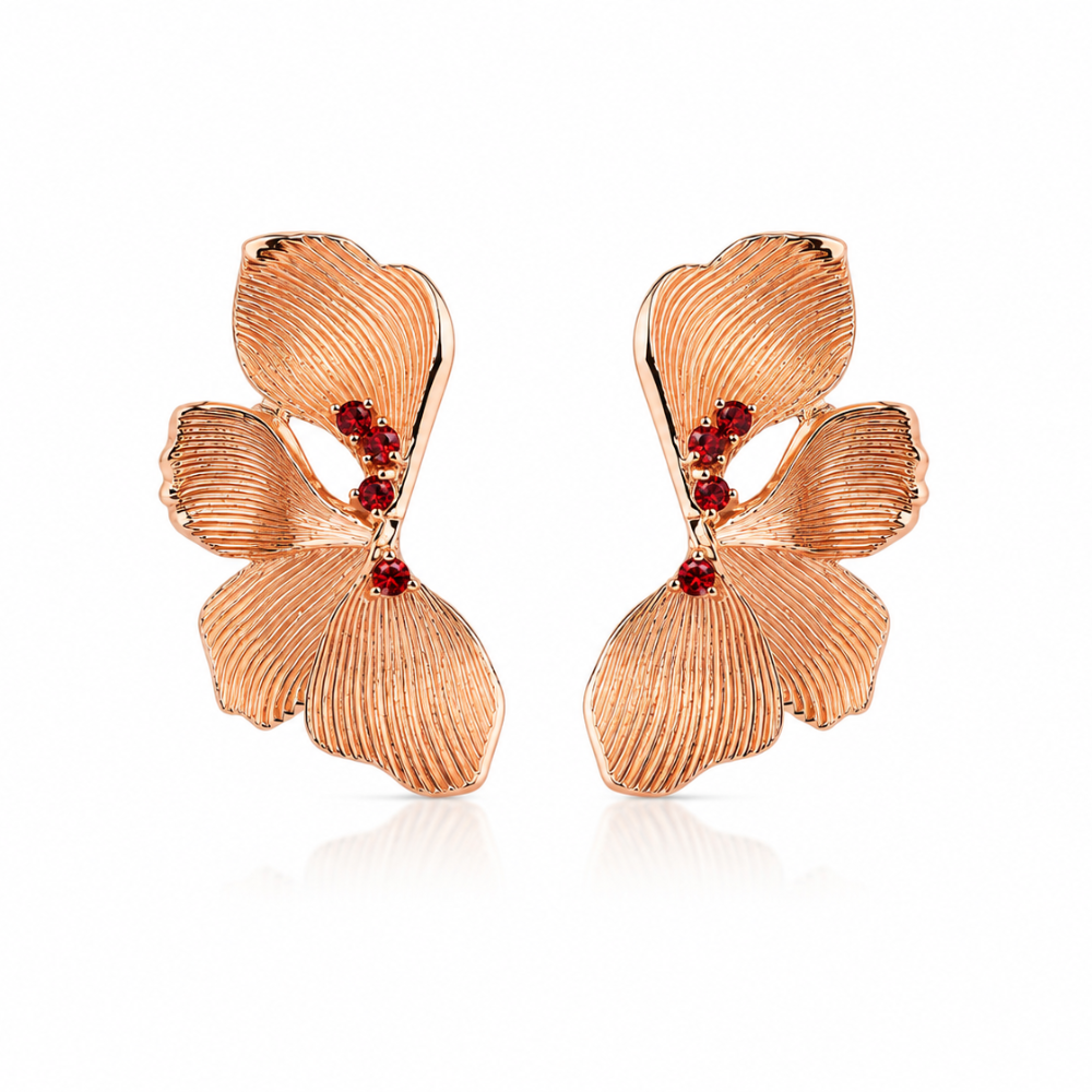 Iris Earrings - Rose Gold