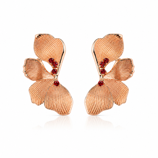 Iris Earrings - Rose Gold