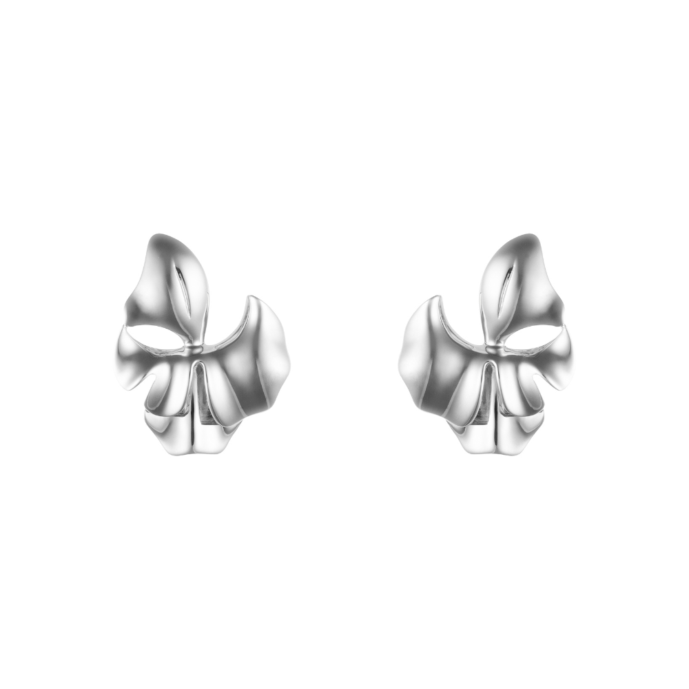 Sterling silver Sophie leaf earrings with elegant nature-inspired design