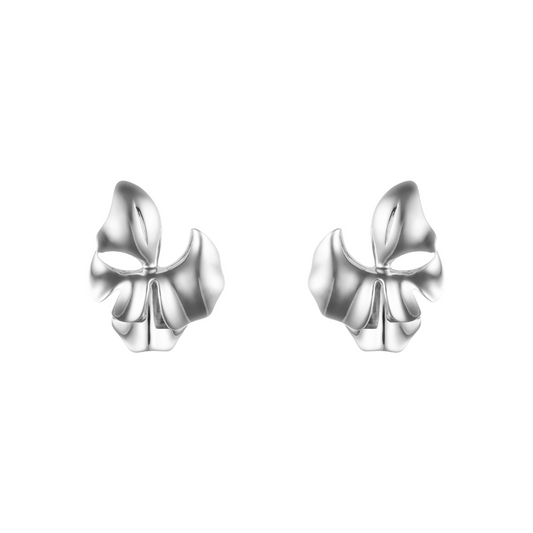 Sterling silver Sophie leaf earrings with elegant nature-inspired design
