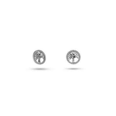 Sterling silver Luban earrings with cubic zirconia stones